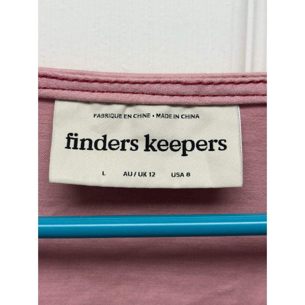 Finders Keepers Dress Pink Button Down Cargo Mini Cotton Stretch Mini Women's 8 - Picture 3 of 8